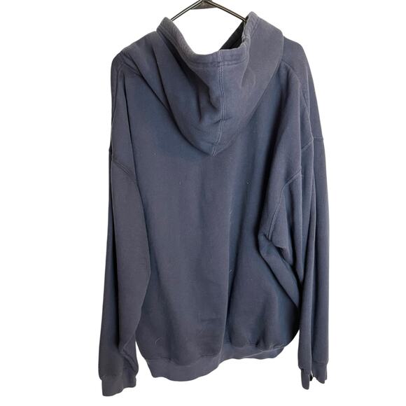 Bubba Gump Mens Hoodie Sweatshirt Pullover Grunge Blue Thrashed Grunge 2XL - Picture 8 of 8